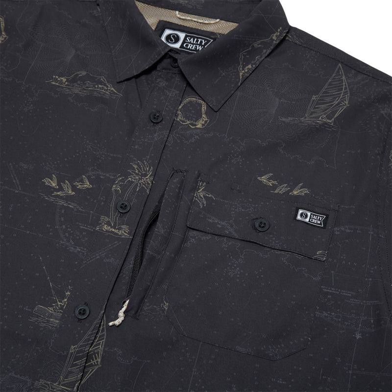 Salty Crew Helmsman UV Button Up Shirt - Phantom