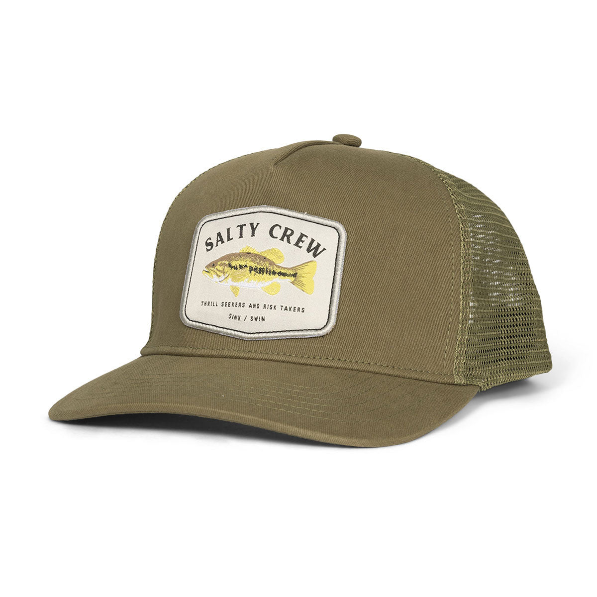 Salty Crew Bigmouth Trucker Hat - Oil Green image 1