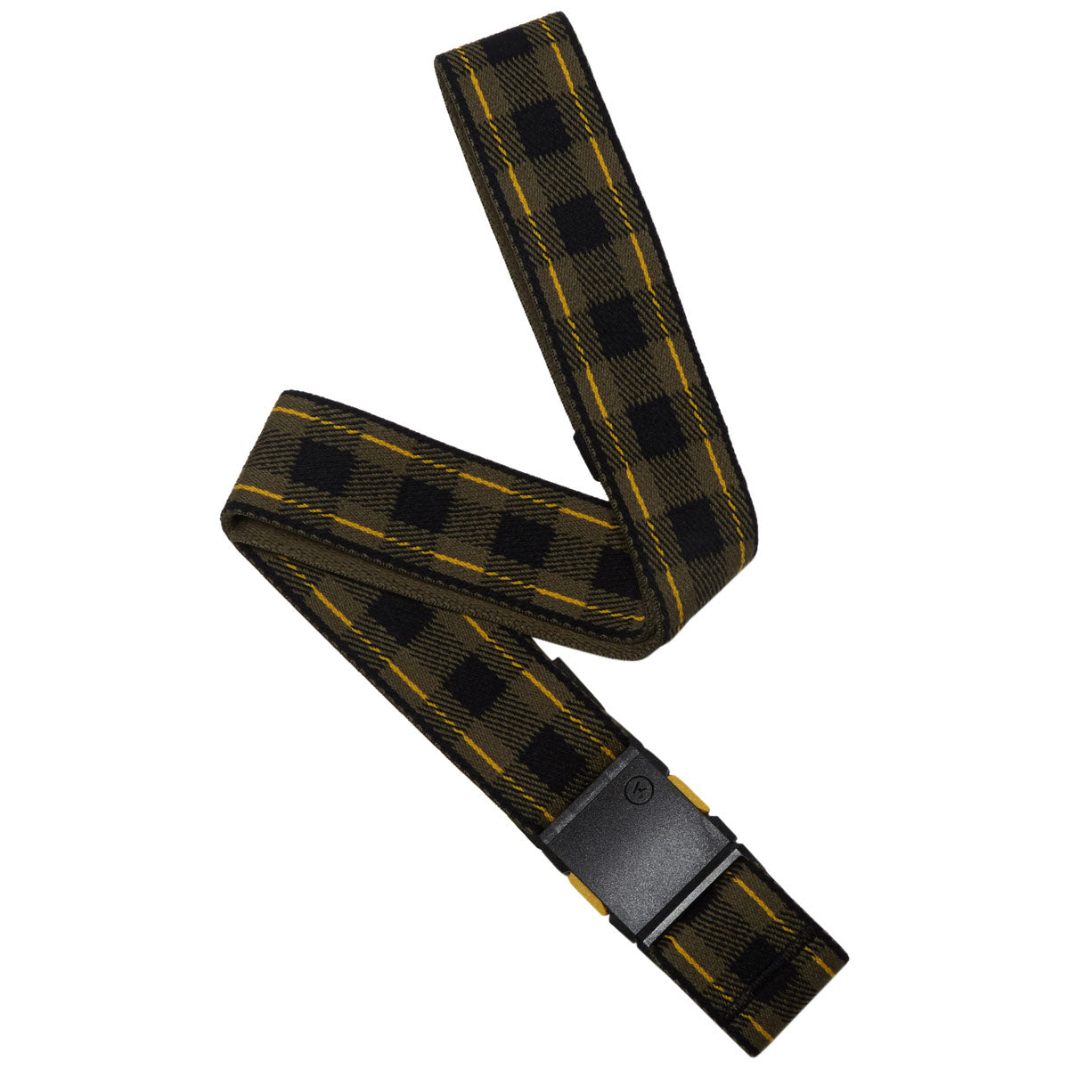 Arcade Plaid Belt - Crocodile/Mustard image 1