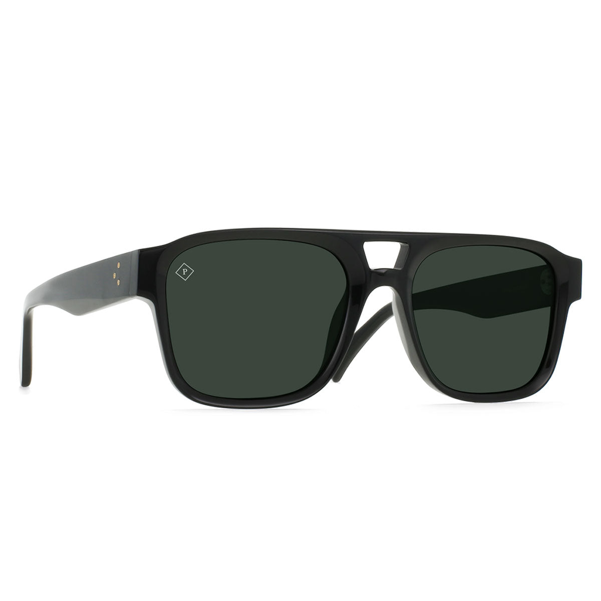 Raen Rifka 54 Sunglasses - Recycled Black/Green Polarized image 1
