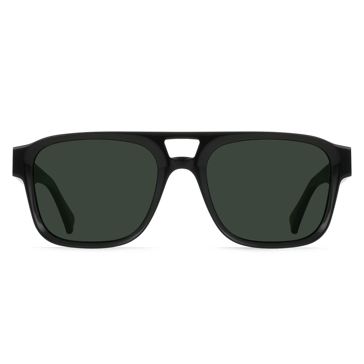 Raen Rifka 54 Sunglasses - Recycled Black/Green Polarized image 2