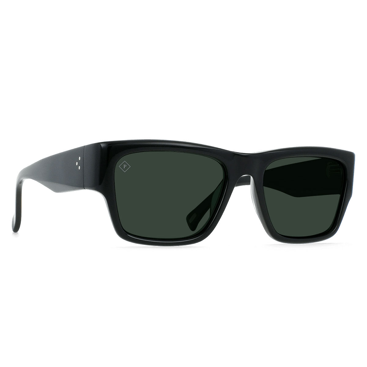 Raen Rufio Sunglasses - Recycled Black/Green Polarized image 1