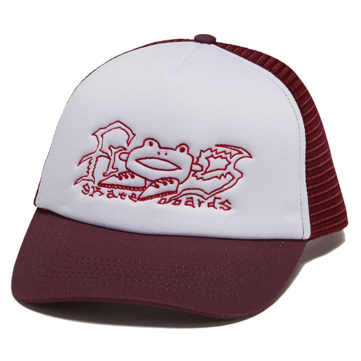 Frog Big Shoes Trucker Hat - Maroon image 1