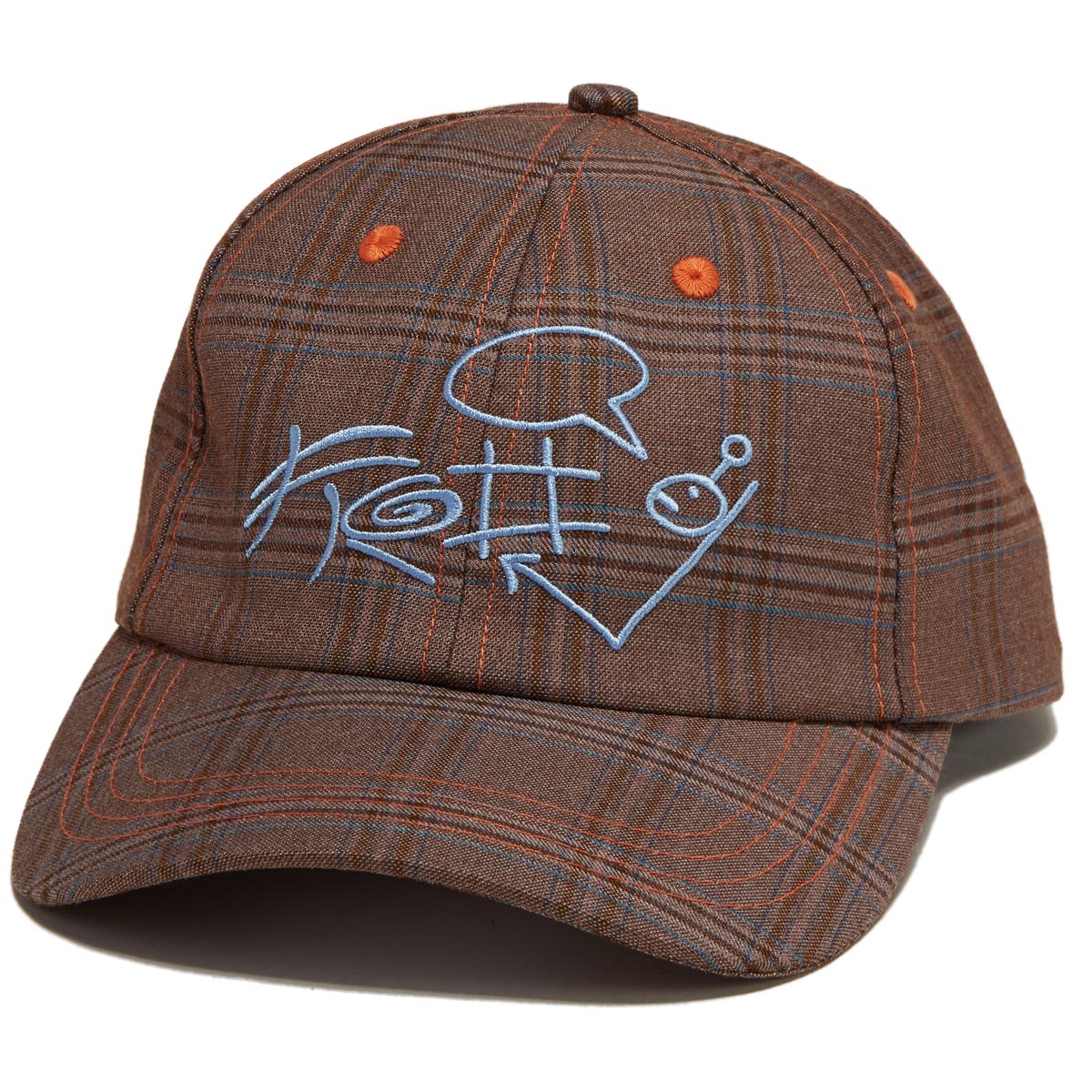 Frog Plaid G Hat - Brown image 1