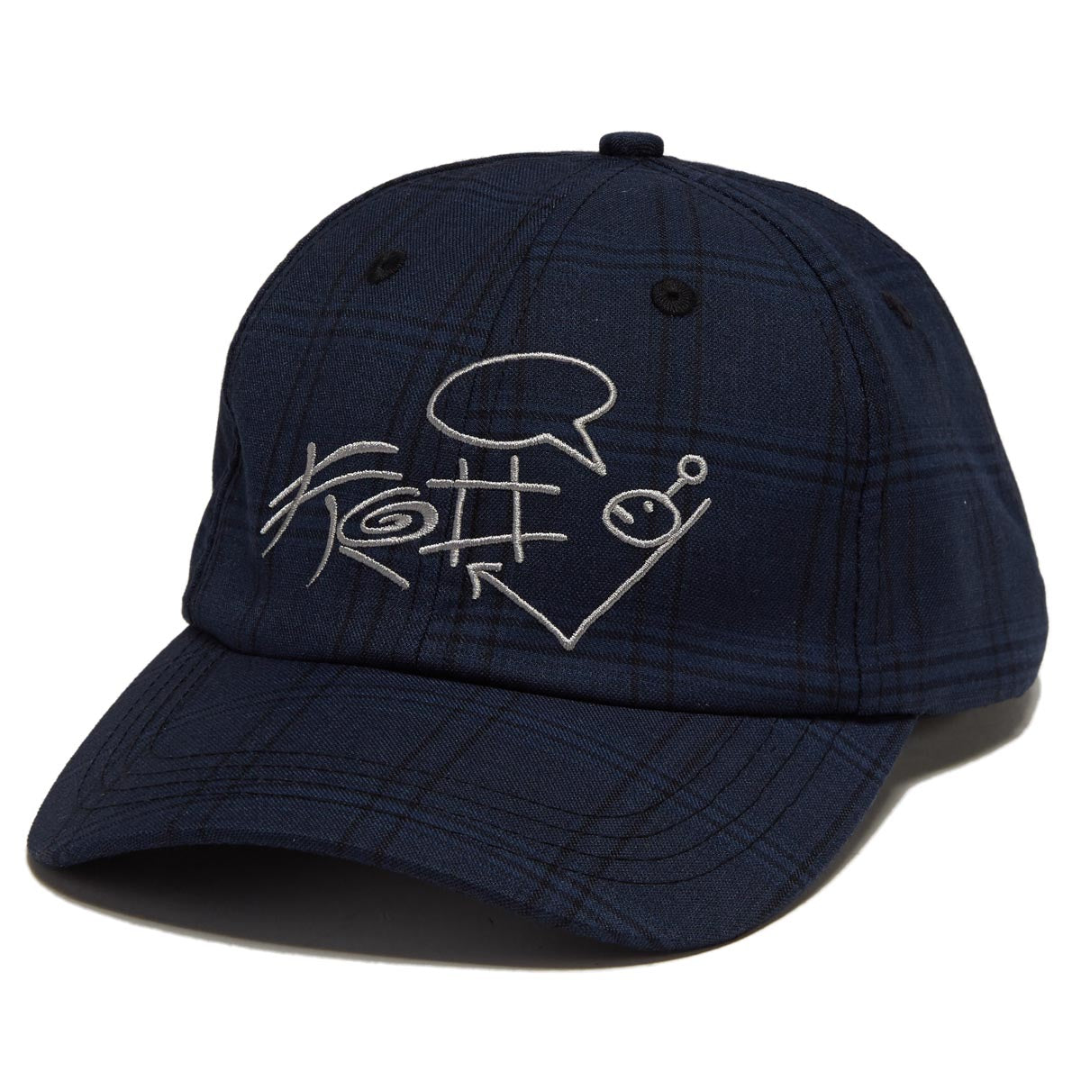 Frog Plaid G Hat - Navy image 1