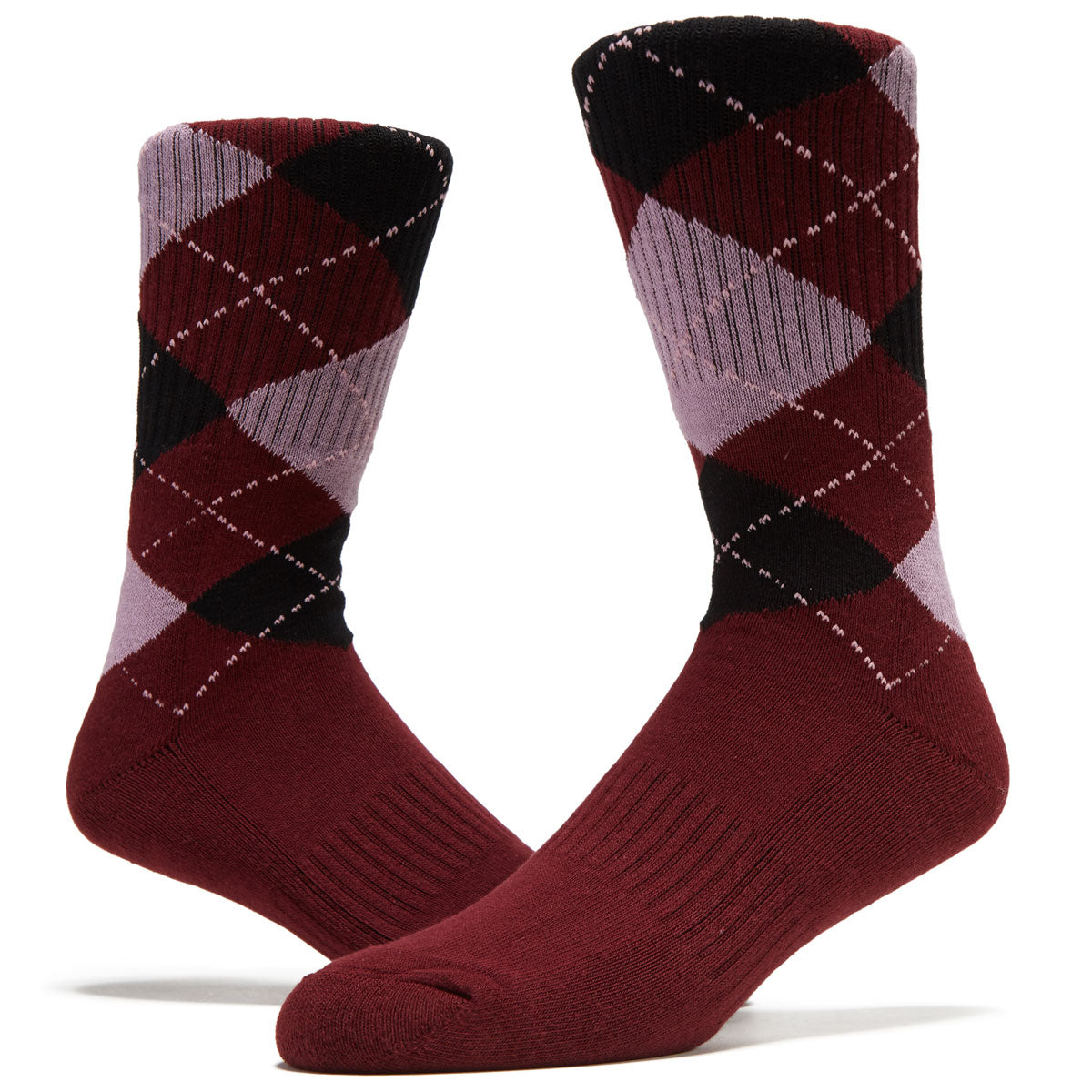 Frog Argyle Socks - Maroon image 2