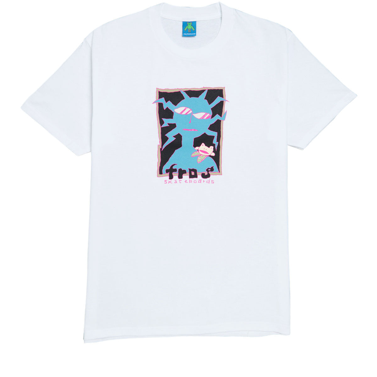 Frog Shoulder Frog T-Shirt - White image 1