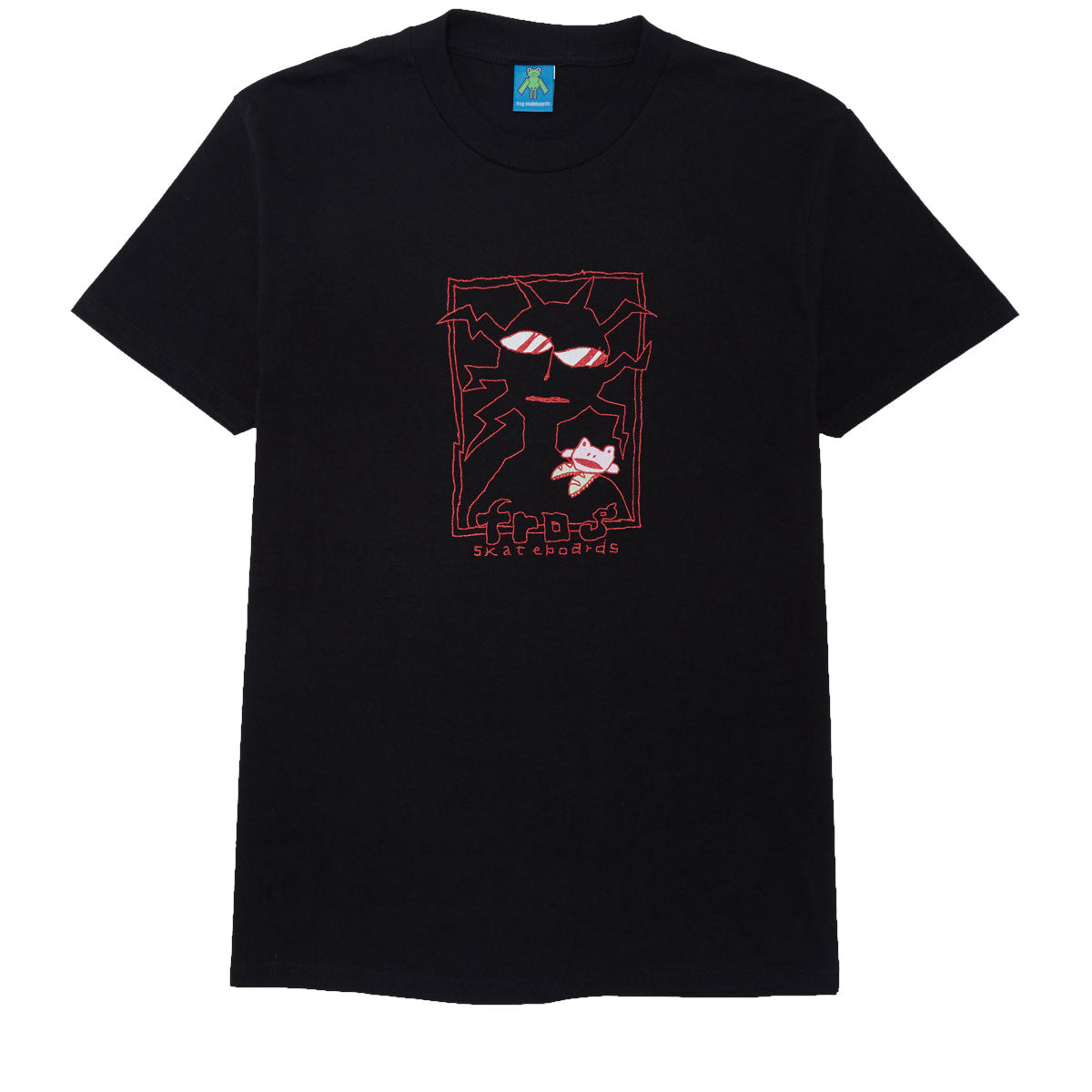 Frog Shoulder Frog T-Shirt - Black image 1