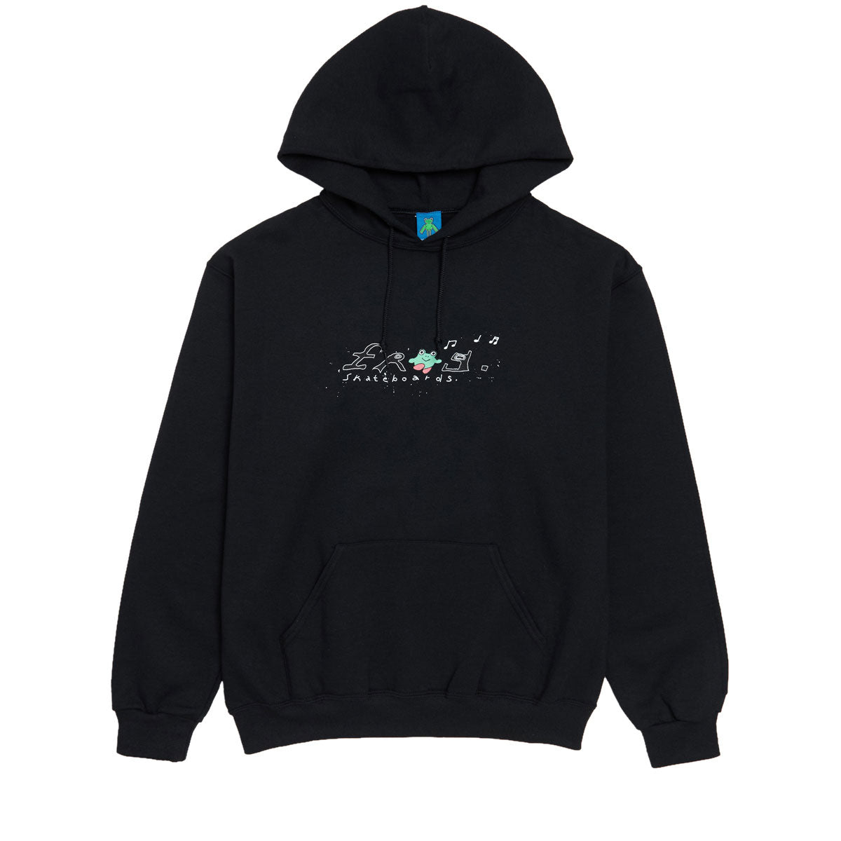 Frog Happy Dirty Frog Hoodie - Black image 1