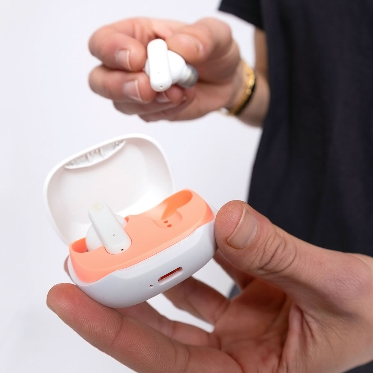 Skullcandy TW Smokin Buds In-Ear Headphones - Bone/Orange image 3