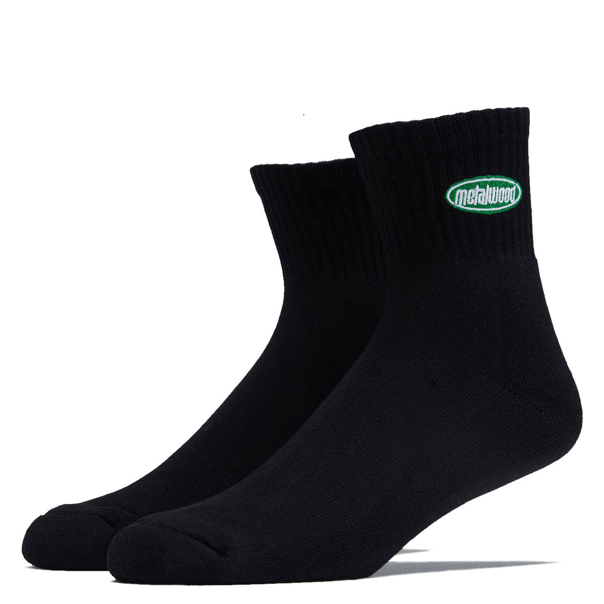 Metalwood Oval Logo Quarter Socks - Black image 1