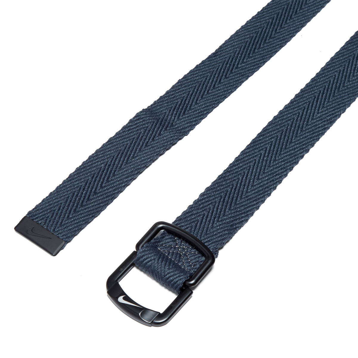 Nike D-Ring Herringbone Elongated Tail Web Belt - Navy/Black image 2