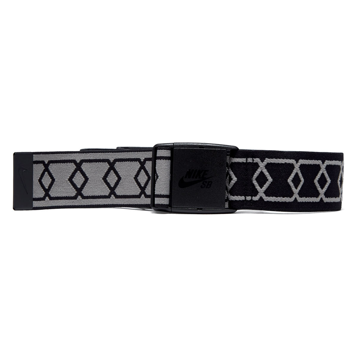 Nike Hex Jacquard Ultralight Logo Buckle Stretch Web Belt - Black image 1