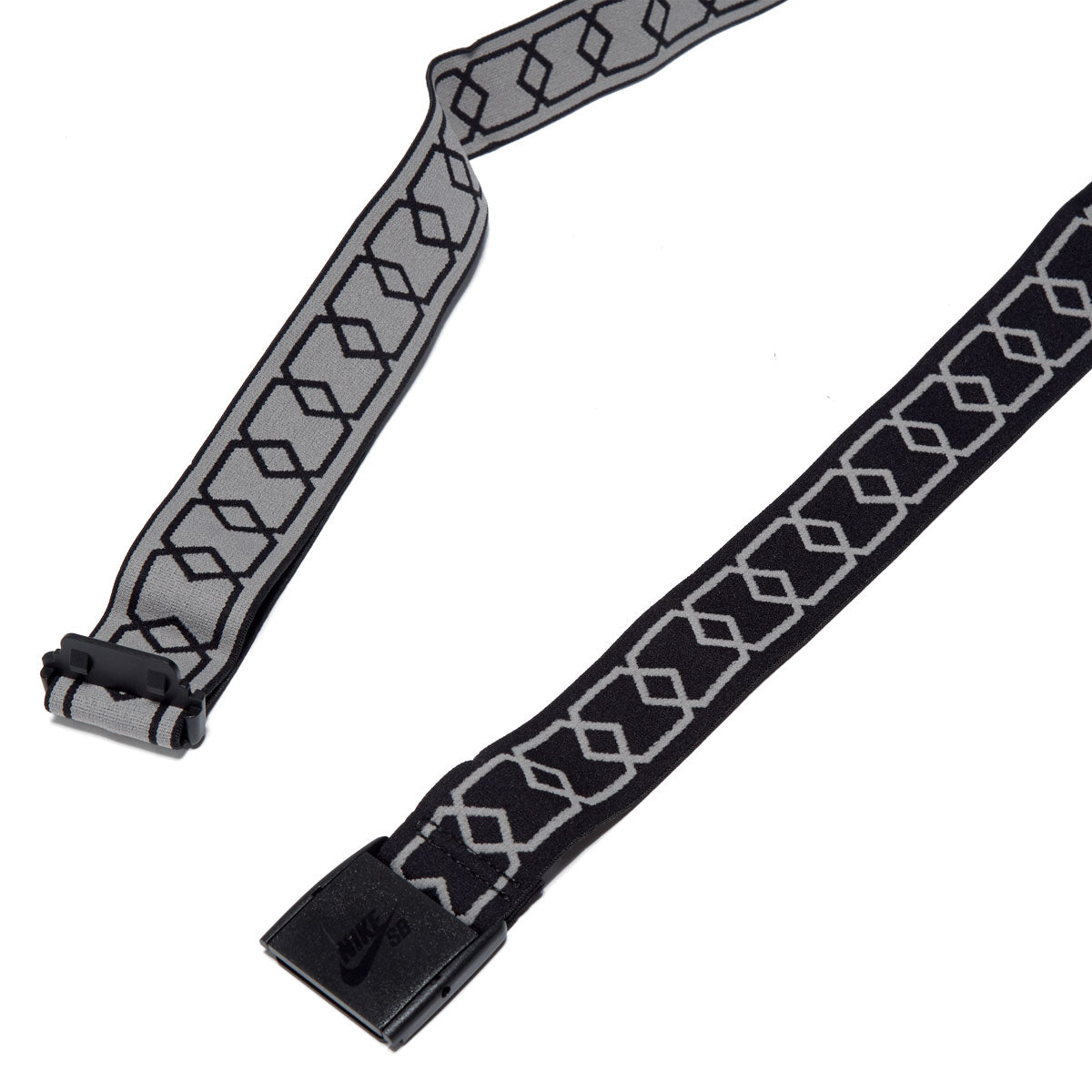 Nike Hex Jacquard Ultralight Logo Buckle Stretch Web Belt - Black image 2