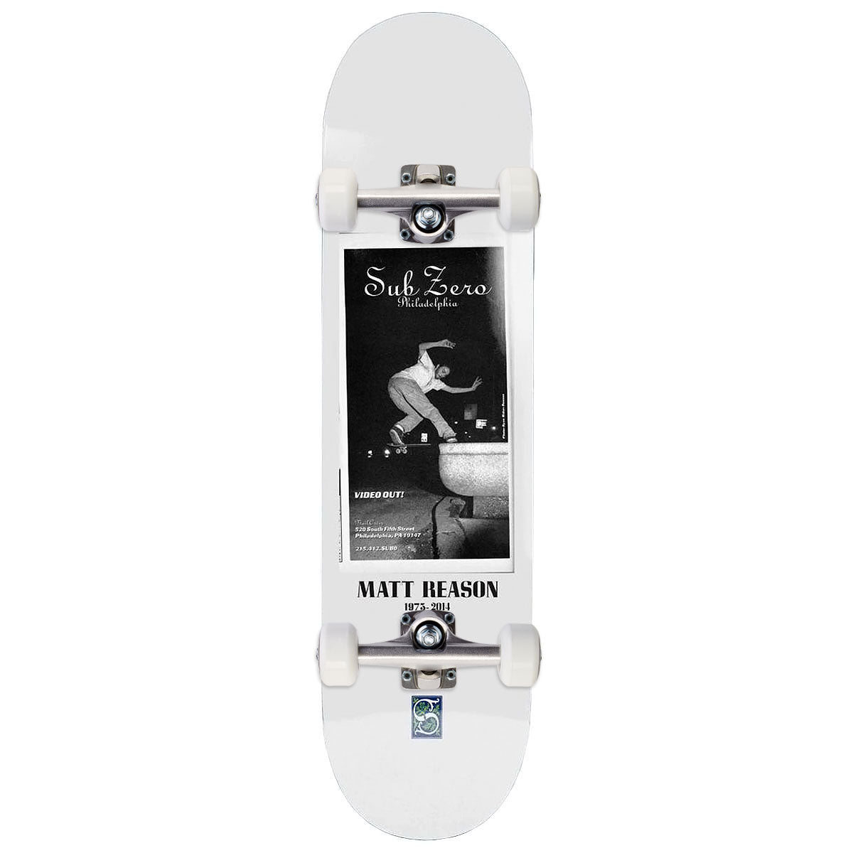 Sub Zero Matt Reason Skateboard Complete - White - 8.50