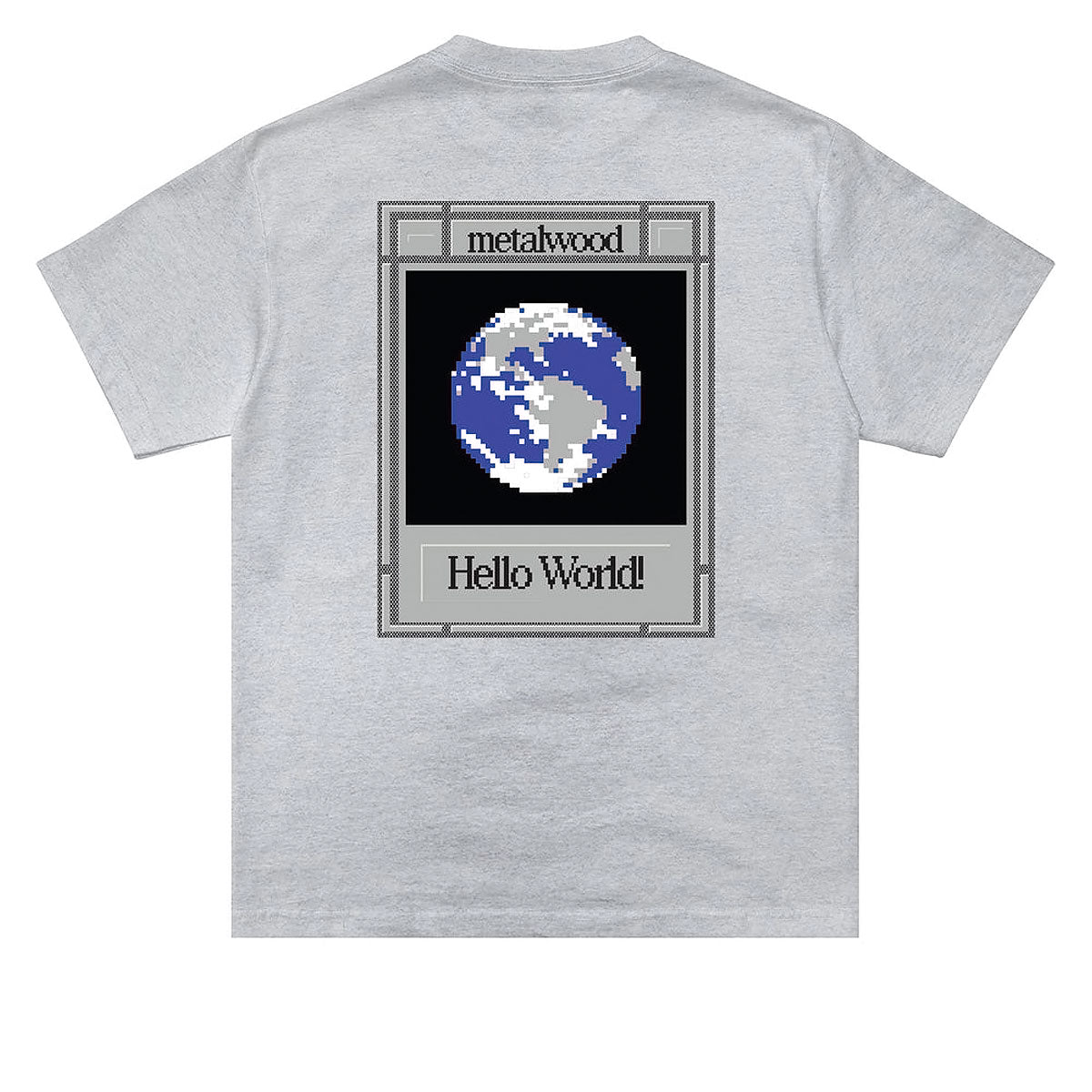 Metalwood Hello World T-Shirt - Heather Grey image 2