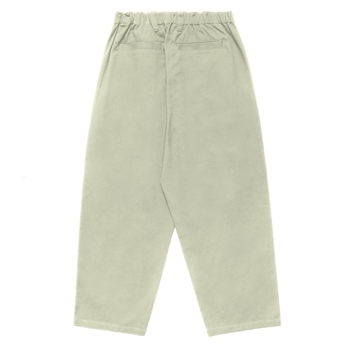 Metalwood Elastic Waist Baggy Pants - Khaki image 2