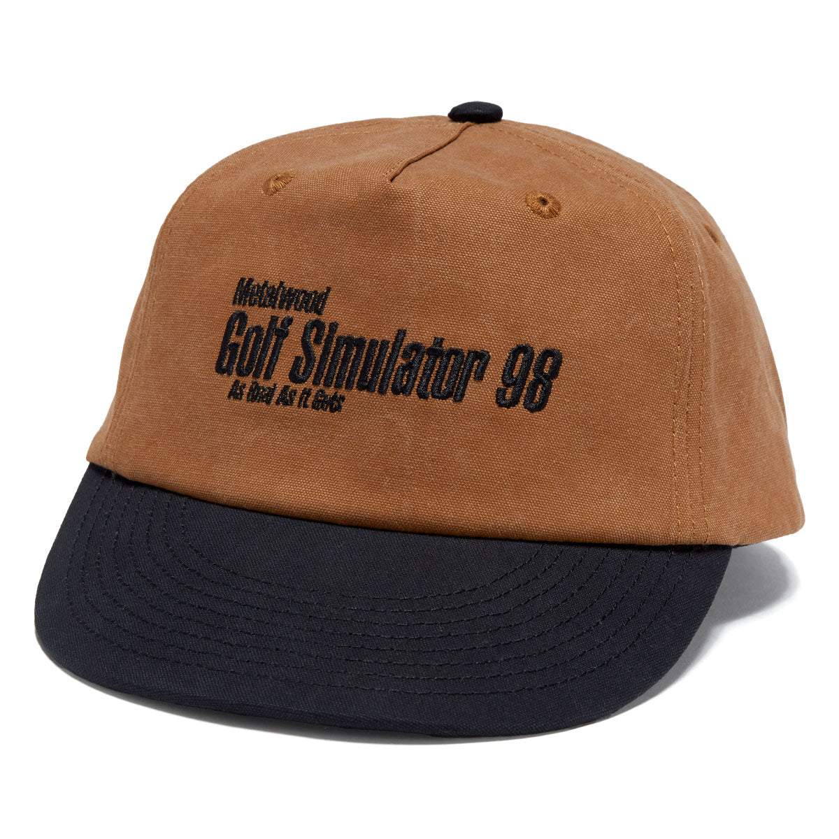 Metalwood Simulator 98 5 Panel Snapback Hat - Pumpkin/Black image 1