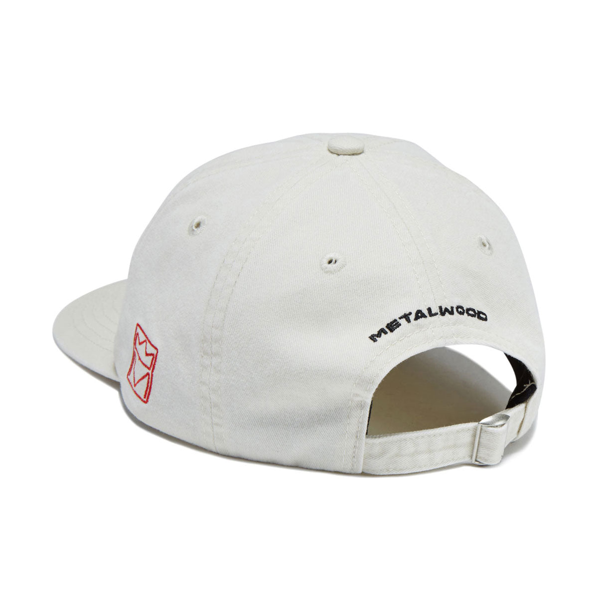 Metalwood Tour Sponsor 6 Panel Strapback Hat - Bone image 2