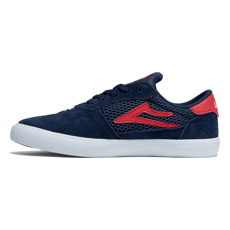 Lakai Youth Cambridge Shoes - Navy/Red Suede