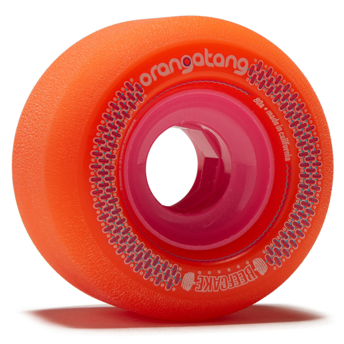 Orangatang Beefcake Freeride 80a Longboard Wheels - Orange - 73mm image 1