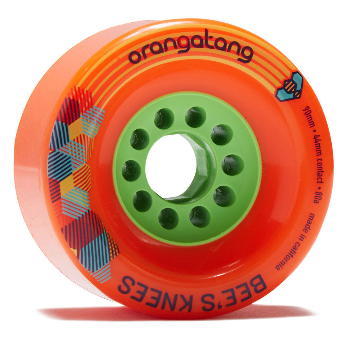 Orangatang Bee's Knees 80a Longboard Wheels - Orange - 90mm image 2