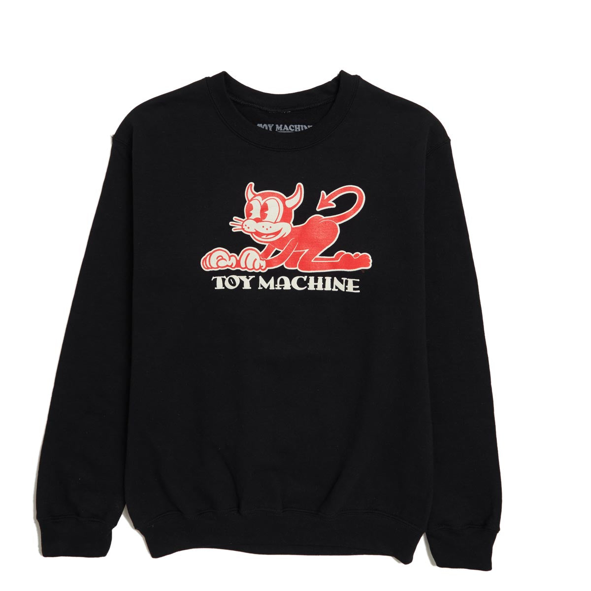 Toy Machine Retro Cat Crew Sweatshirt - Black image 1