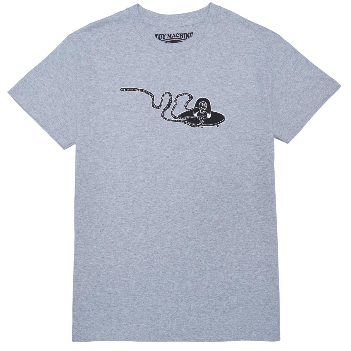 Toy Machine Flying Saucer T-Shirt - Heather Grey image 1