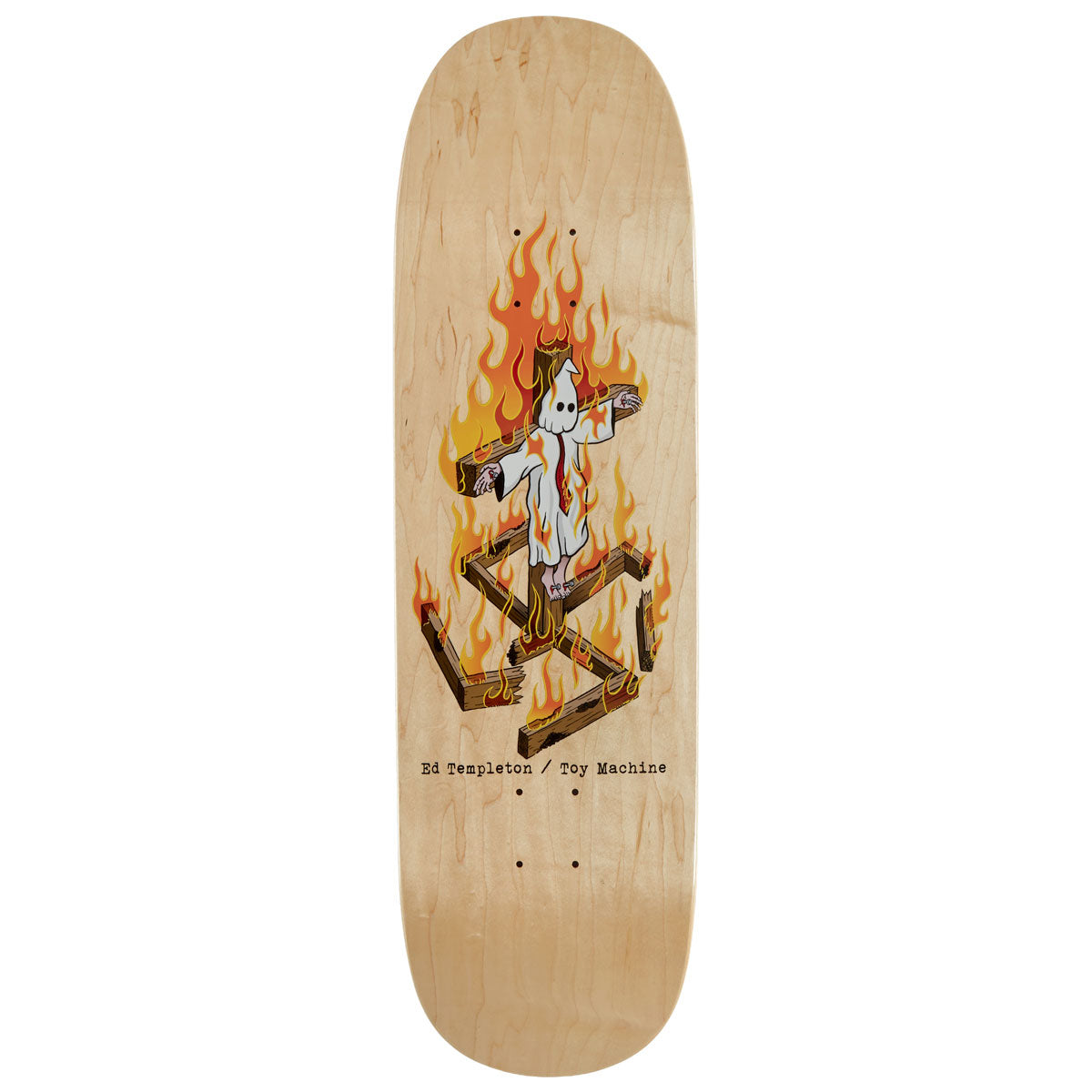Toy Machine Templeton Charred Cross Skateboard Deck - 9.00