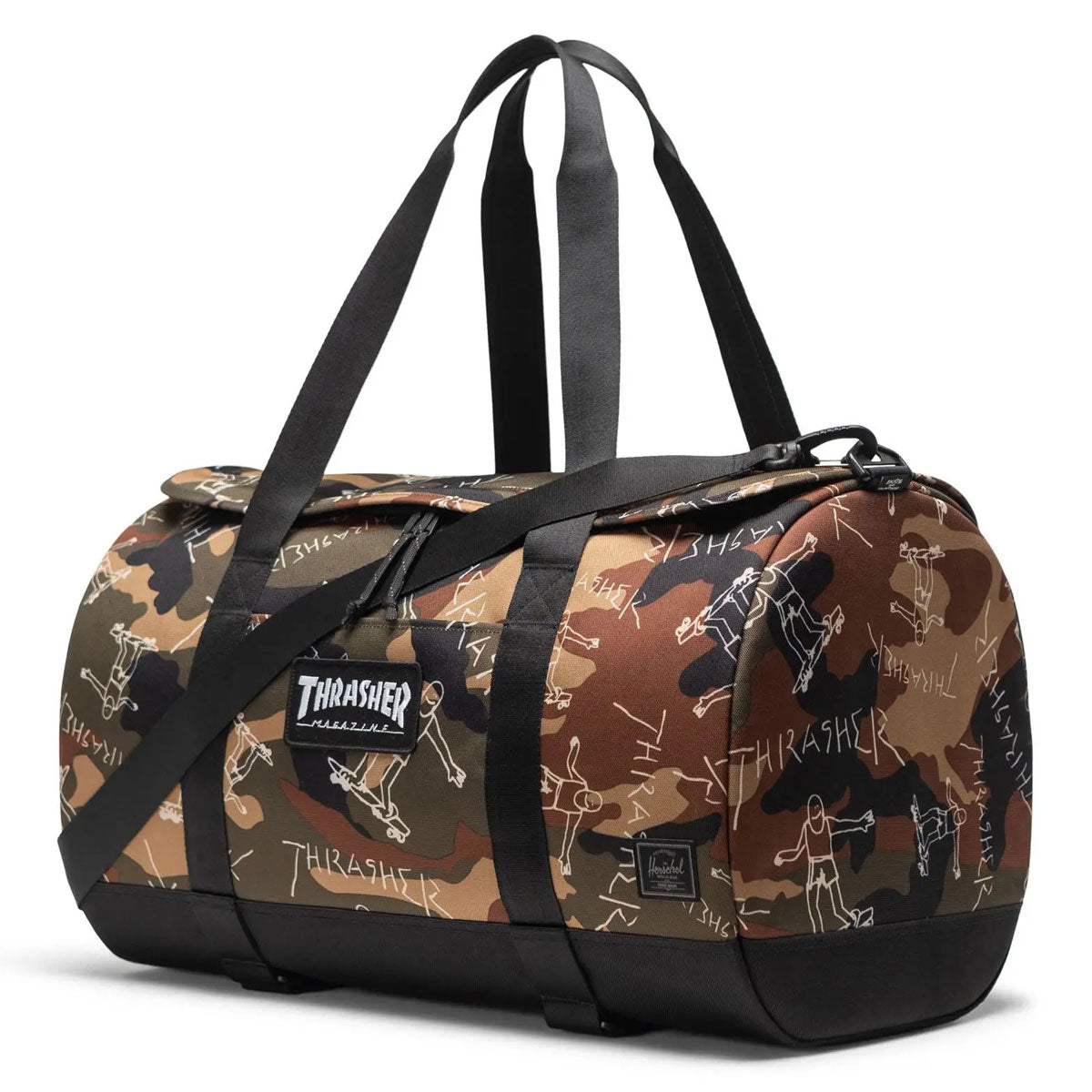 Herschel Supply x Thrasher Gonz Heritage Skate Duffle Bag - Woodland Camo image 3