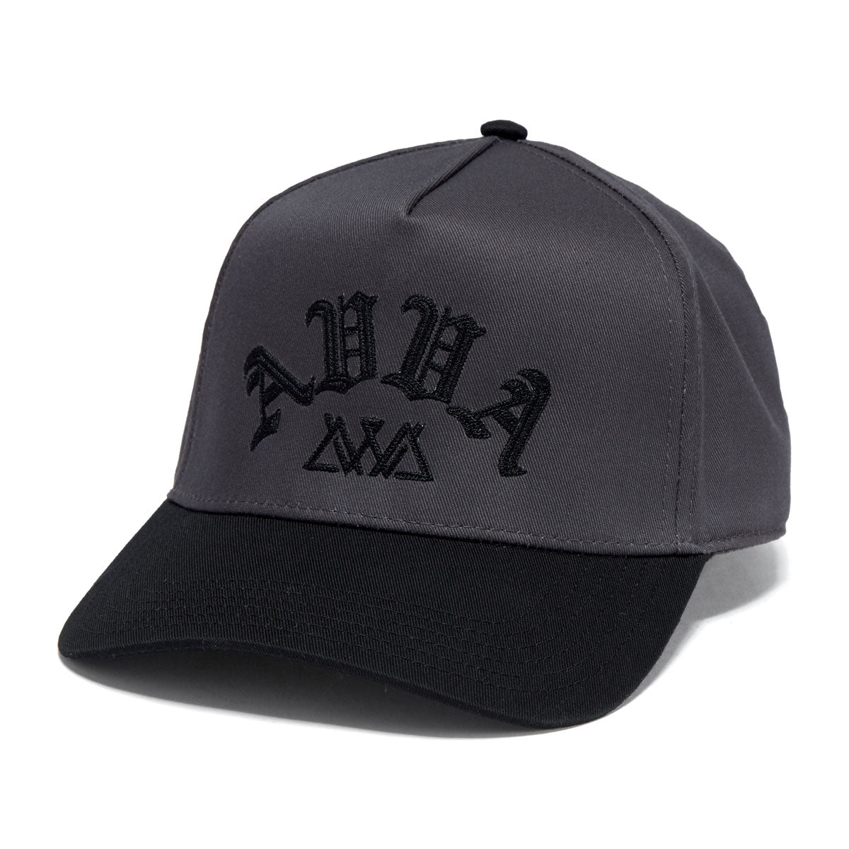 AVVA Old E Arch Snapback Hat - Black/Charcoal Grey image 1