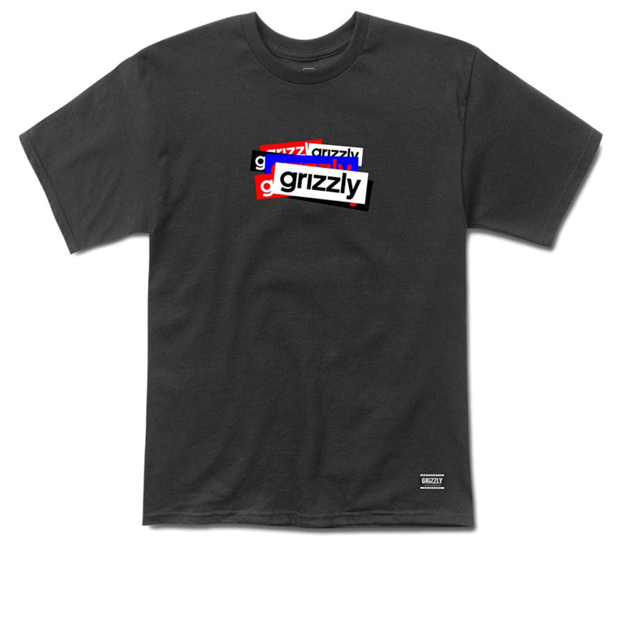 Grizzly Overlap T-Shirt - Black image 1