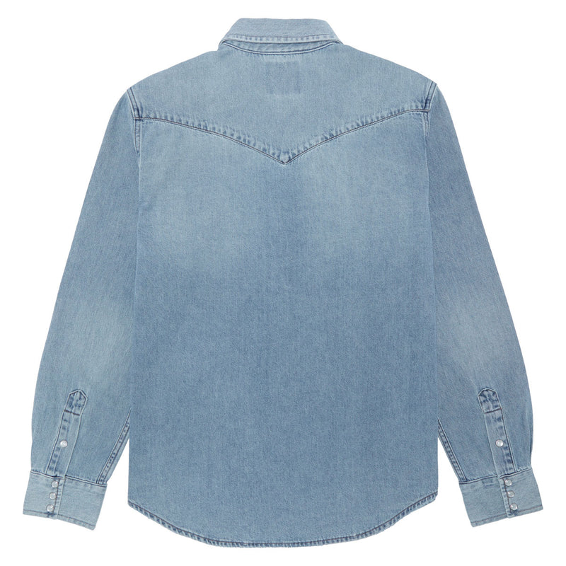 Sendero The Wyatt Pearl Snap Long Sleeve Shirt - Vintage Denim