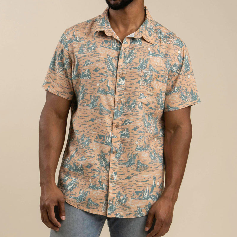 Sendero City Slicker Shirt - Coral Desert Abduction