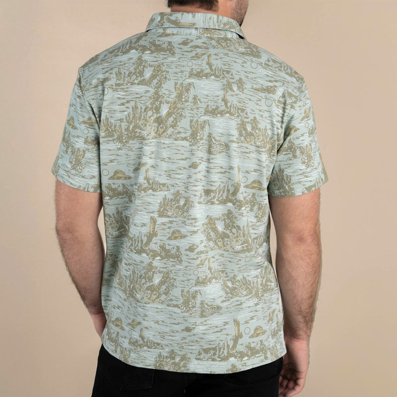 Sendero Cantina Polo Shirt - Desert Abduction Print