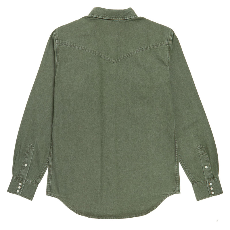 Sendero The Wyatt Pearl Snap Long Sleeve Shirt - Faded Olive