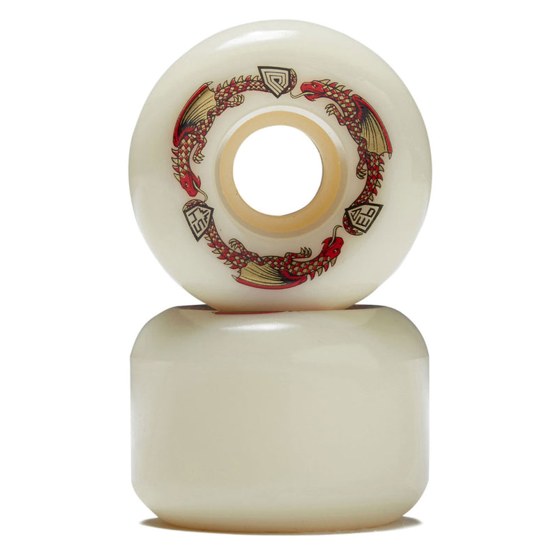Powell-Peralta Dragon Formula 93a A2 Skateboard Wheels - Off White II - 54mm