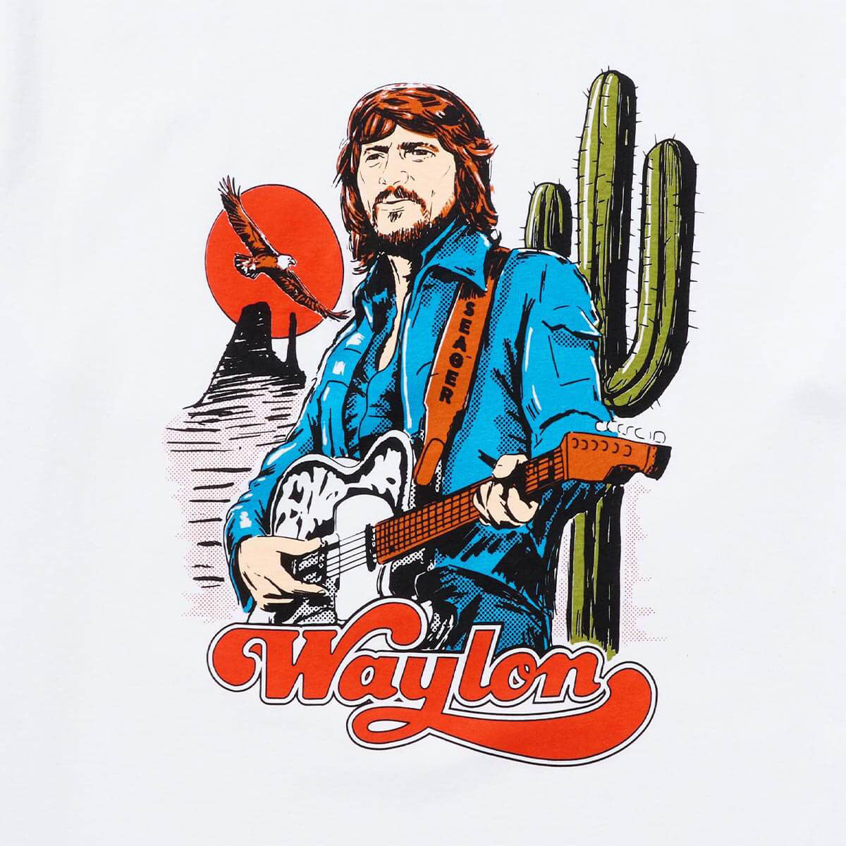 Seager x Waylon Jennings Waylon T-Shirt - White image 2