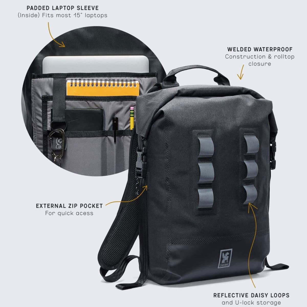 Chrome Urban Ex 20l Backpack - Fog image 5