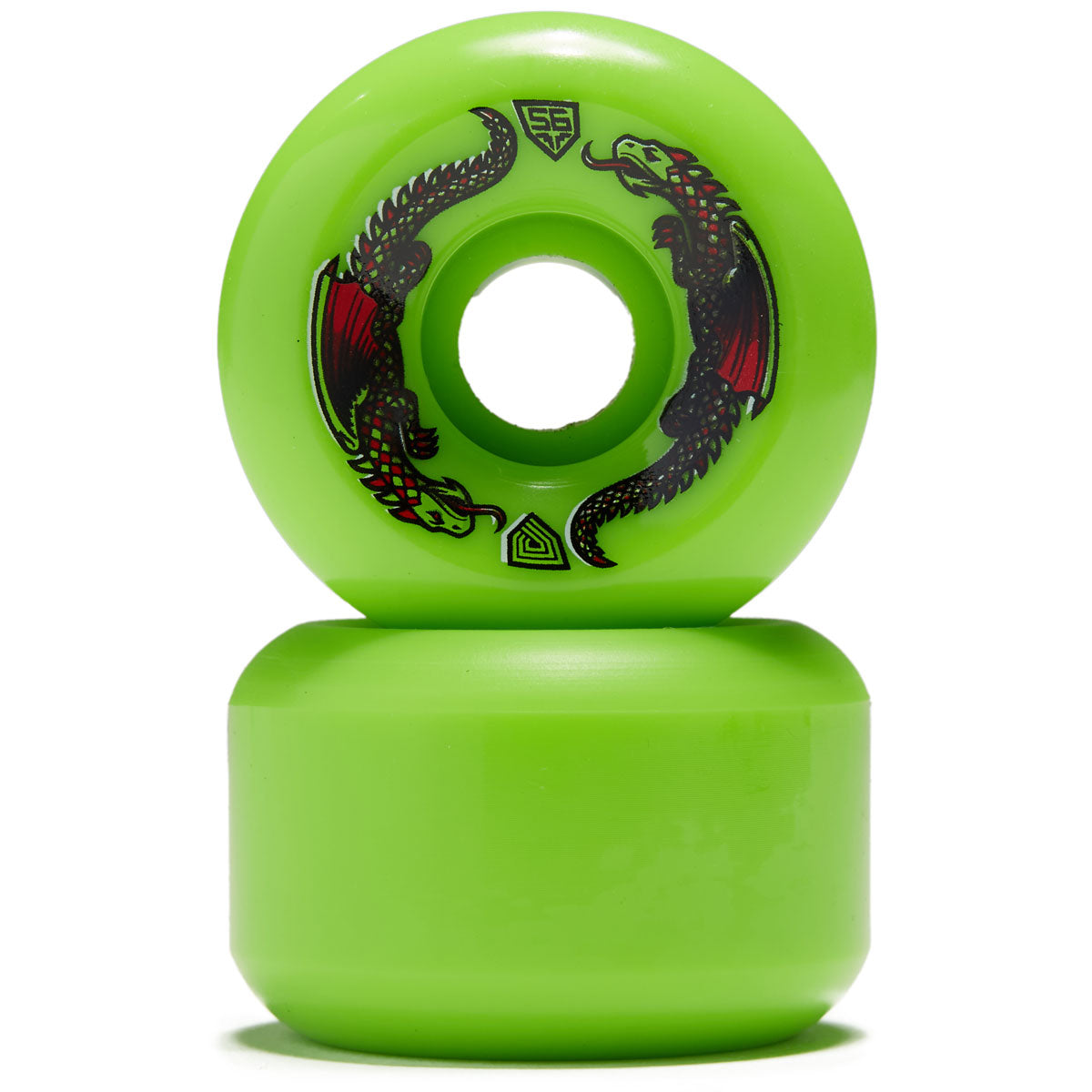 Powell-Peralta Dragon Formula 93A Skateboard Wheels - Green - 56mm image 2