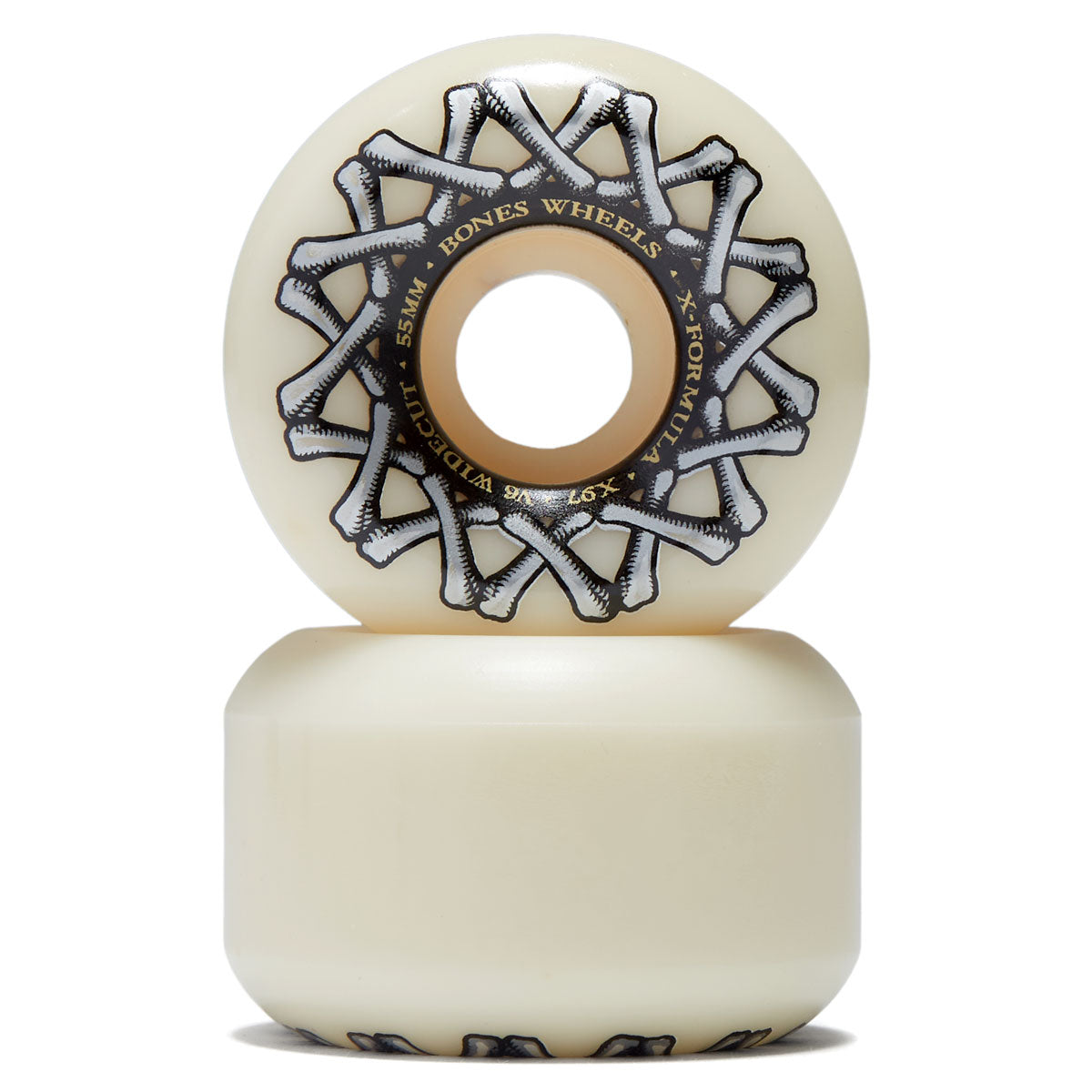 Bones X Formula Widecuts 97a V6 Wide-Cut Skateboard Wheels - 55mm image 2