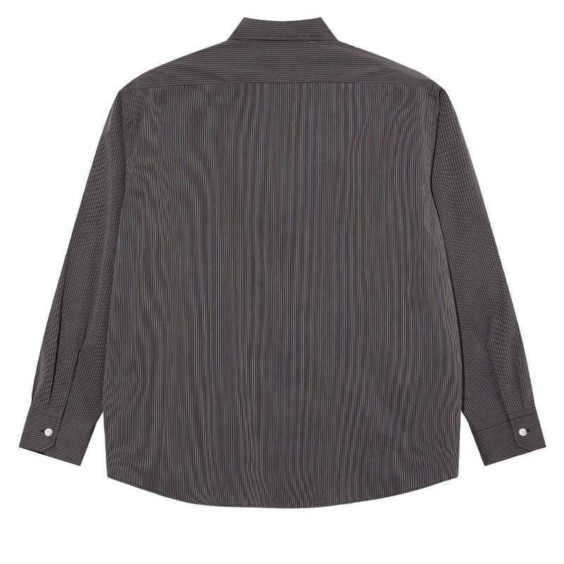 Last Resort AB SM001 Poplin Long Sleeve Shirt - Navy Stripe