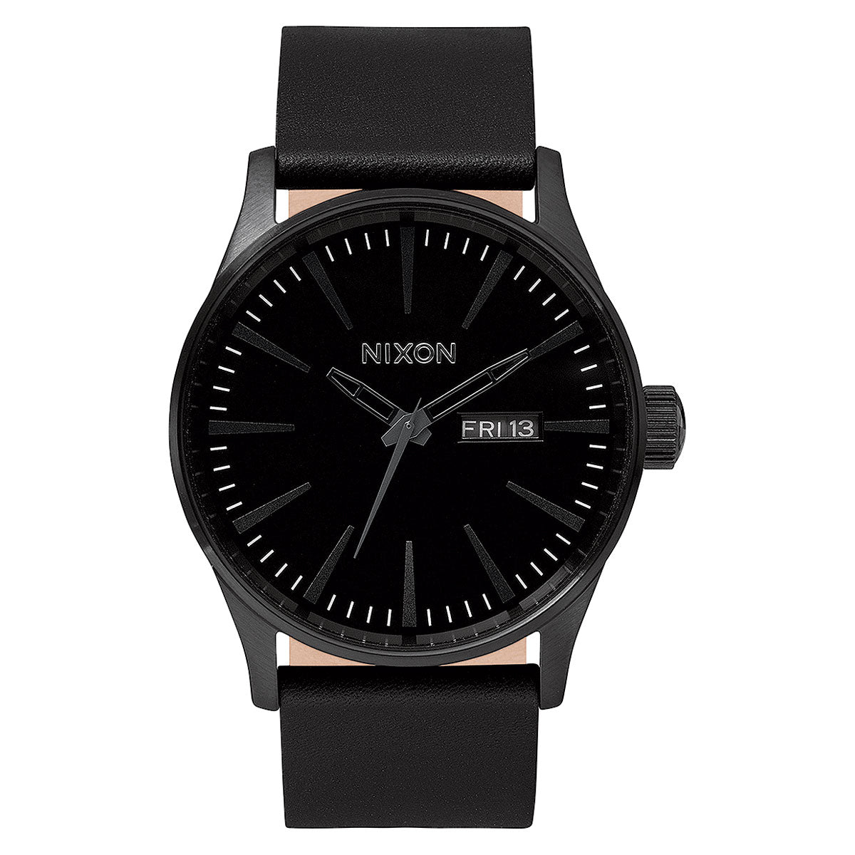 Nixon Sentry Leather Watch - All Black image 1