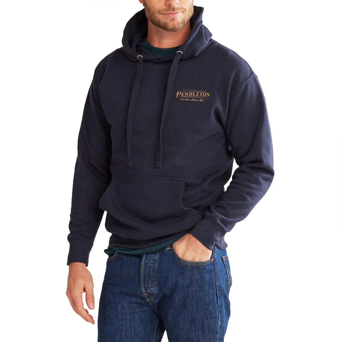 Pendleton Heritage Logo Hoodie - Navy Blazer/Gold image 1