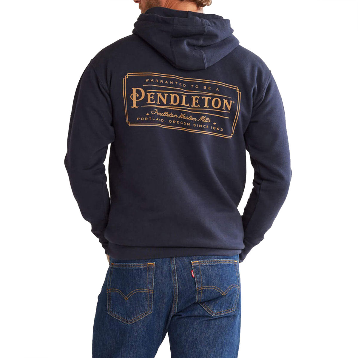 Pendleton Heritage Logo Hoodie - Navy Blazer/Gold image 2