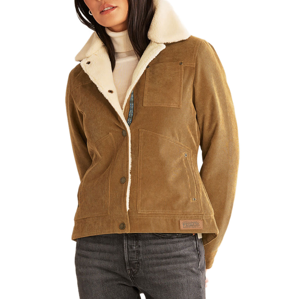 Pendleton Womens Wind River Corduroy Trucker Jacket - Saddle image 4