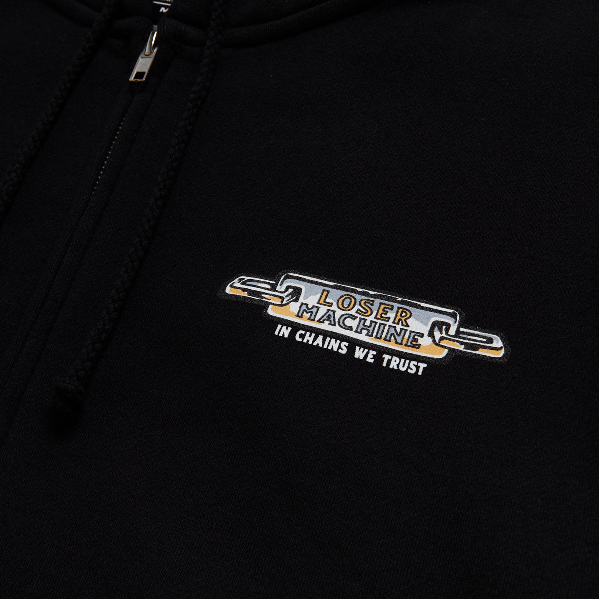 Loser Machine Chainlink Hoodie - Black image 3