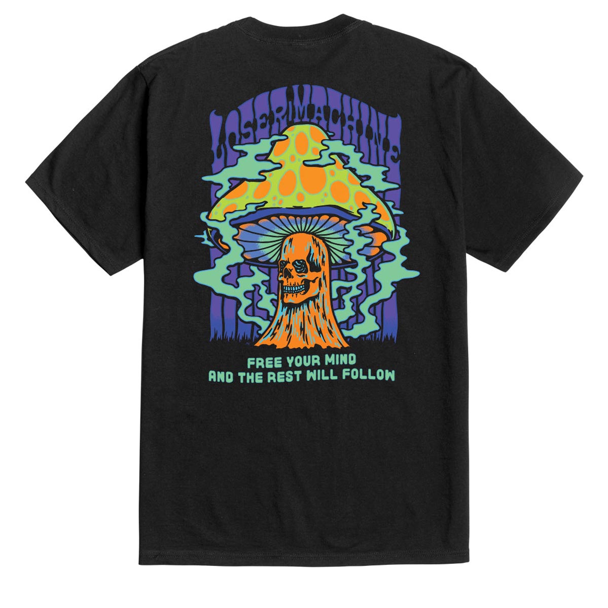Loser Machine Mushroom Madness T-Shirt - Black image 1