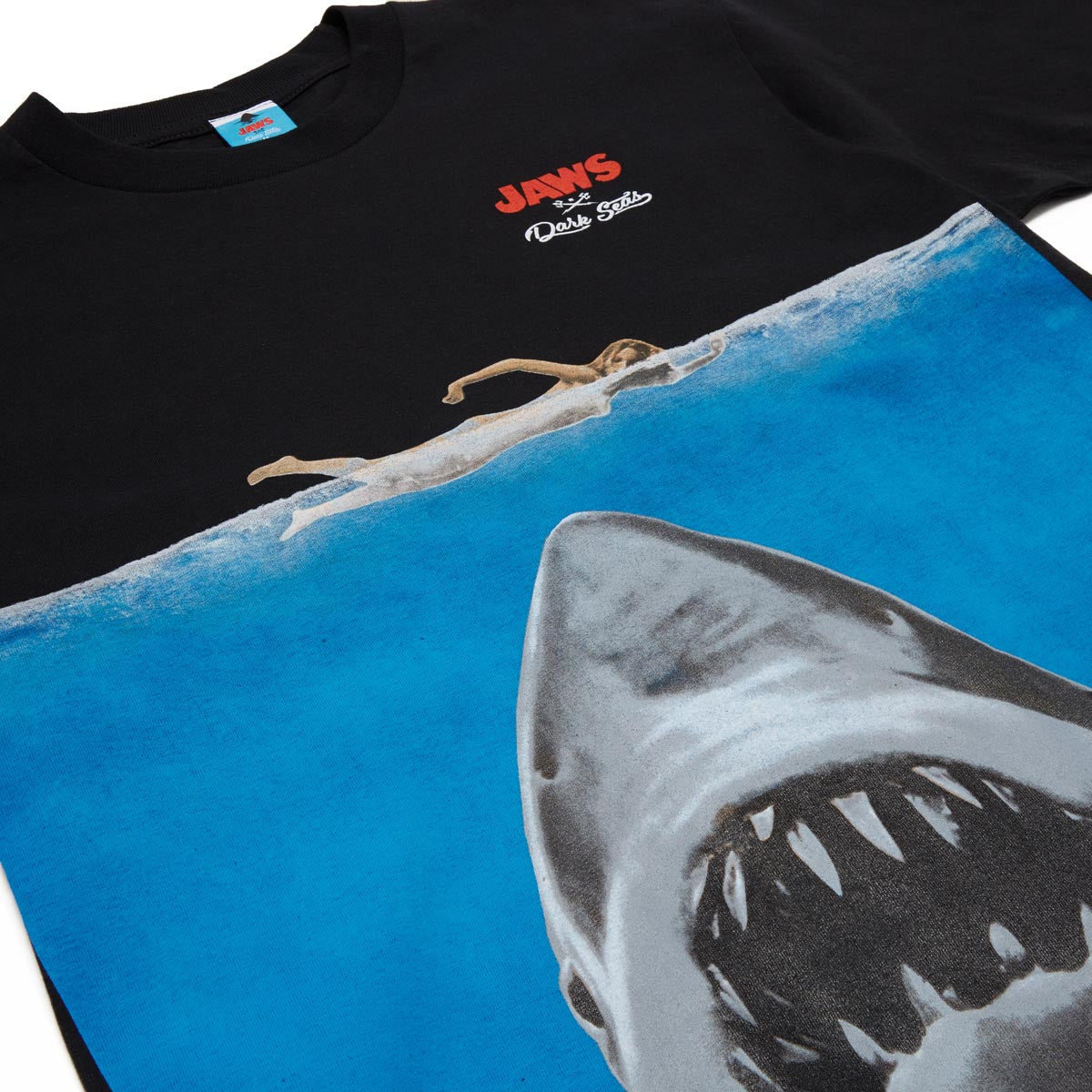 Dark Seas x Jaws Movie Poster T-Shirt - Black image 2