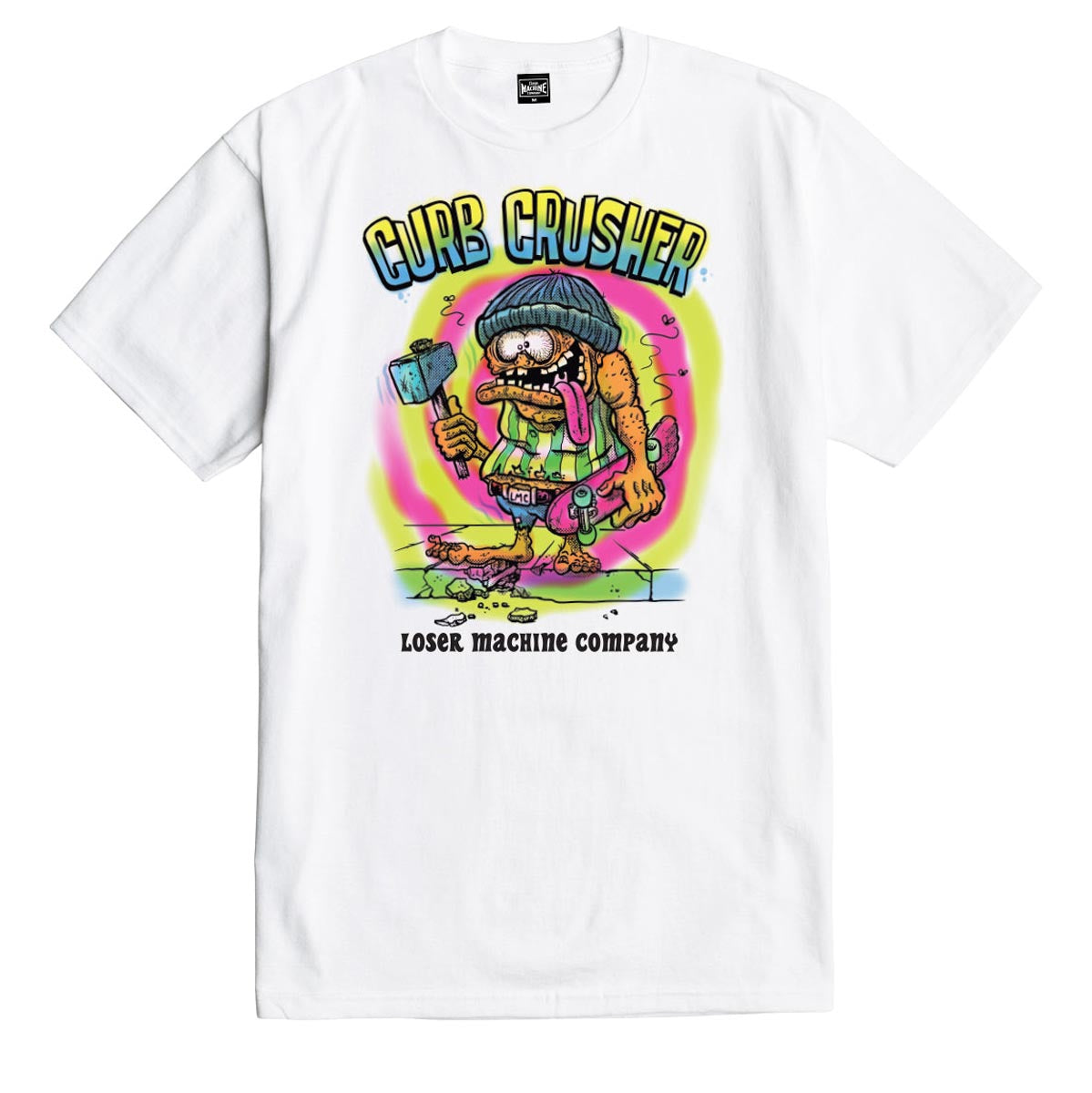 Loser Machine Curb Crusher T-Shirt - White image 1